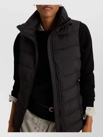 Woolrich Microfiber Padded Vest High Collar In Multi