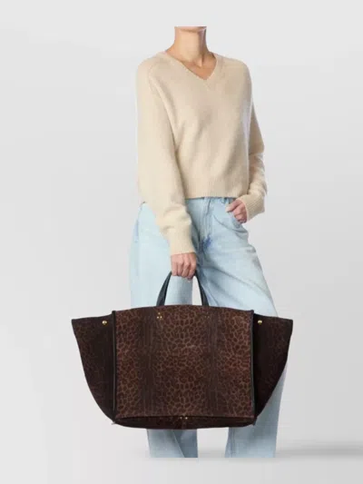 Jérôme Dreyfuss Animal Print Shoulder Bag With Dual Handles
