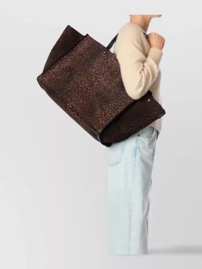 Jérôme Dreyfuss Animal Print Shoulder Bag With Dual Handles
