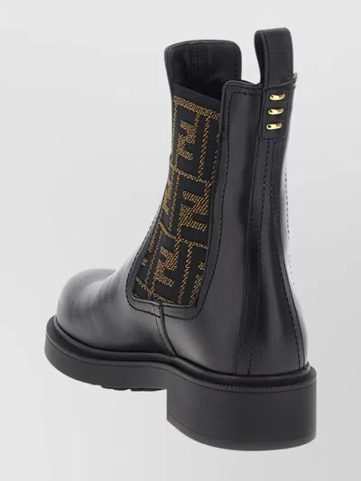 Fendi Filo Chelsea Boots In Black