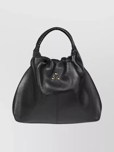 Jérôme Dreyfuss Gordi M Textured Shoulder Bag With Handle In Black