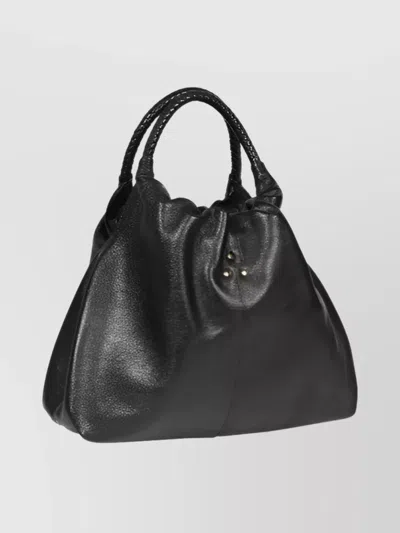 Jérôme Dreyfuss Gordi M Textured Shoulder Bag With Handle In Black