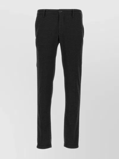 Incotex Stylish Wool Trousers With Pockets And Loops In Black