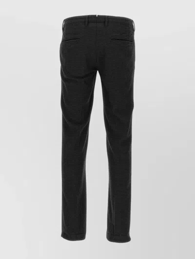 Incotex Stylish Wool Trousers With Pockets And Loops In Black