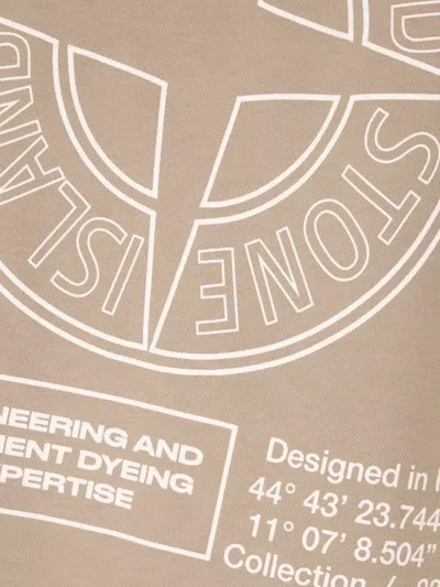 Stone Island Cotton Sweatshirt With Ribbed Cuffs And Hem In Multi