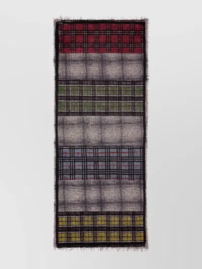 Faliero Sarti Rectangular Scarf Fringed Edges In Multi