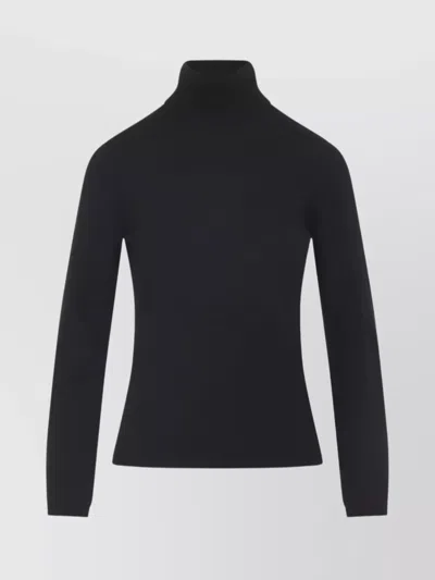 Max Mara Saluto Wool Knit Sweater In Black