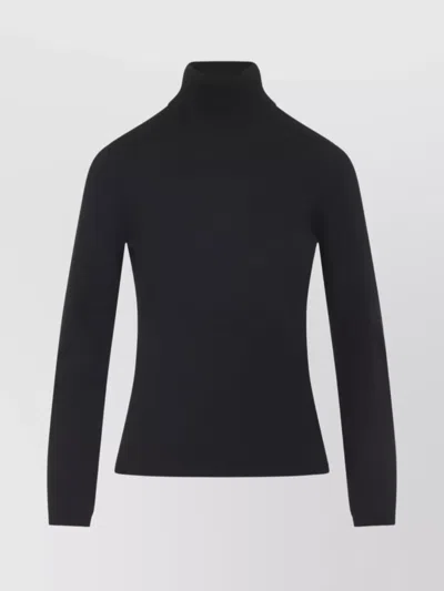 Max Mara Saluto Wool Knit Sweater In Black