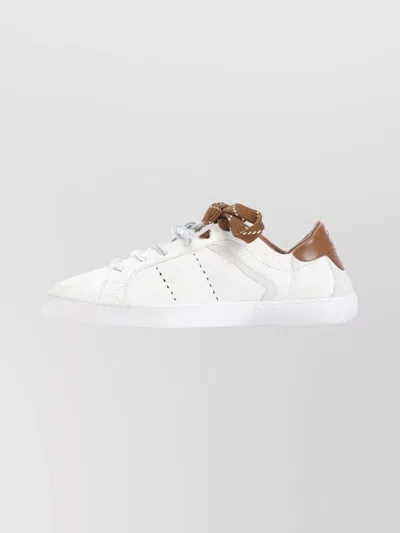Miu Miu Calf Leather Lace-up Sneakers In Multi