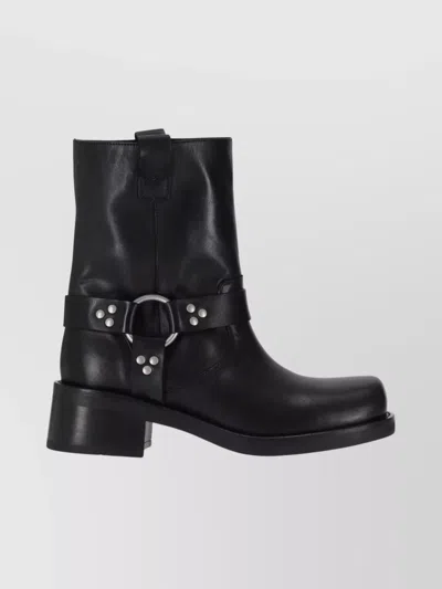 P.a.r.o.s.h Mid-calf Block Heel Round Toe Boots In Multi