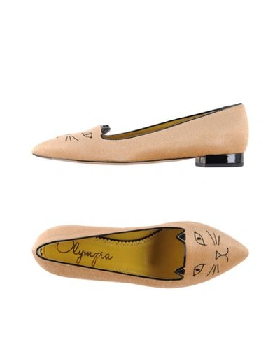 Charlotte Olympia Ballet Flats In Sand