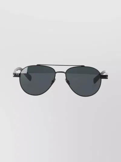 Saint Laurent Metal Frame Sunglasses With Adjustable Nose Pads In Blue