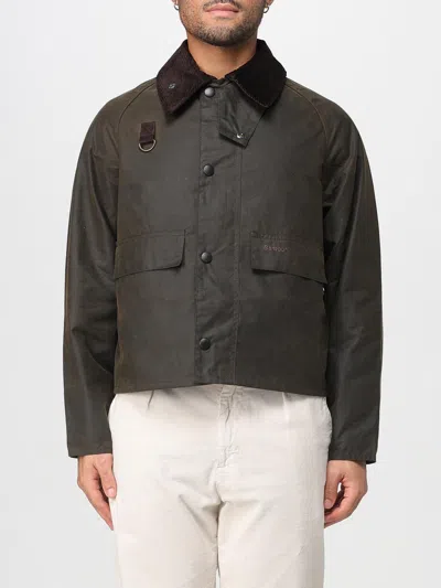 Barbour Corduroy-collar Jacket In Green