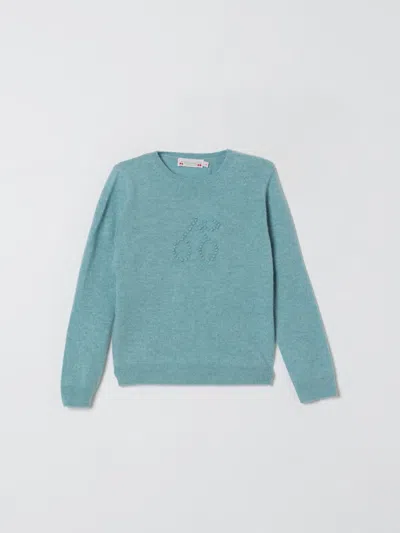 Bonpoint Cashmere Jacquard Cherry Sweater In Blue