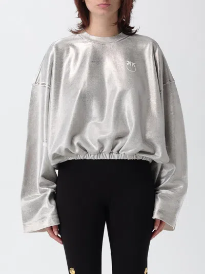 Pinko Sweatshirt  Woman Color Silver In Silver