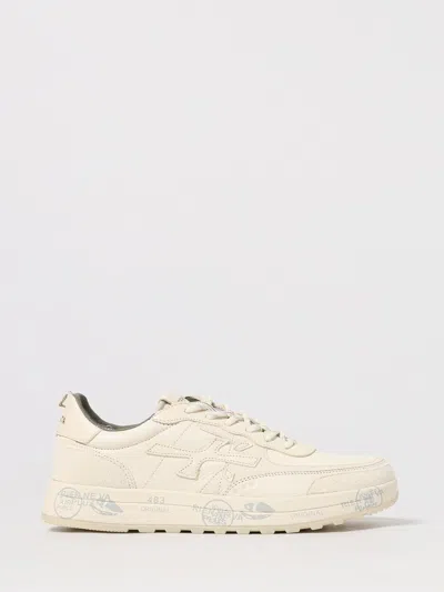 Premiata Low-top Sneakers With Distinctive Logo And Rubber Sole In Neutral