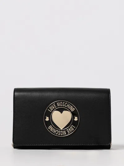 Love Moschino Decorated Shoulder Bag In Black