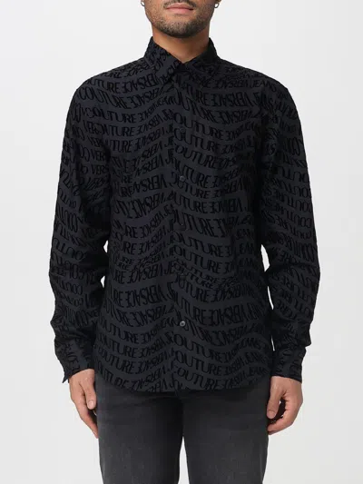 Versace Jeans Couture Printed Shirt In Black
