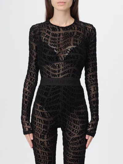 Versace Jeans Couture Top  Woman Color Black In Black