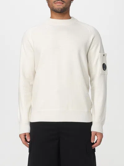 C.p. Company C.p.company  White Wool And Cotton Sweater In White