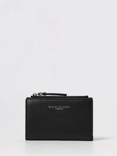 Gianni Chiarini Textured Leather Compact Wallets In Black