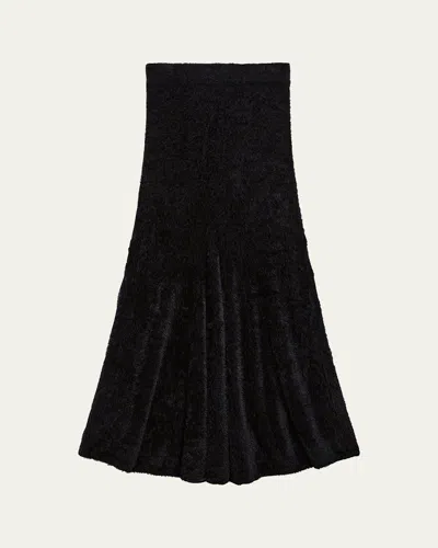 Helmut Lang Eyelash Knit Maxi Skirt In Black