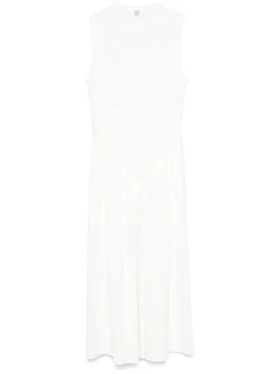 Totême Sleeveless Cotton Long Dress In White