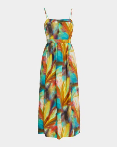 Marie Oliver Selene Cotton Midi Dress In Multi