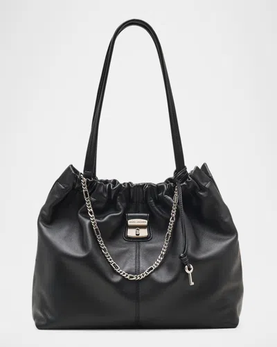 Marc Jacobs Cristina Tote With Chain Embellishments And Drawstring Closure In Black