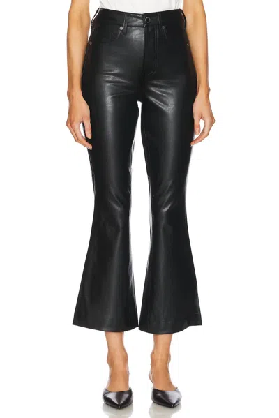 Veronica Beard Beverly Flared Faux-leather Trousers In Black