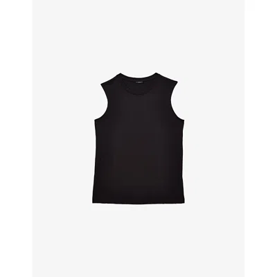 Joseph Mercerised Cotton Tank Top In Black