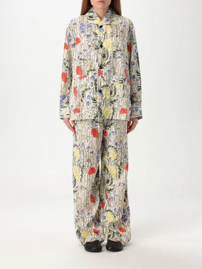 Bottega Veneta Floral Silk-blend Pyjamas Set In Multi