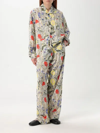 Bottega Veneta Floral Silk-blend Pyjamas Set In Multi