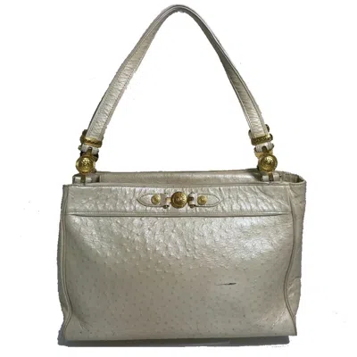Pre-owned Versace Leather Shoulder Bag () In Sand