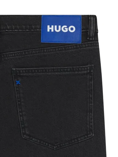 Hugo Boss Tapered Fit Rinse Wash Jeans In Black