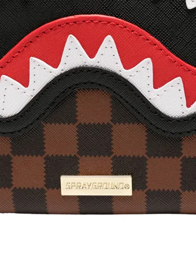 Sprayground Sharks In Paris Clutch Bag In Brown