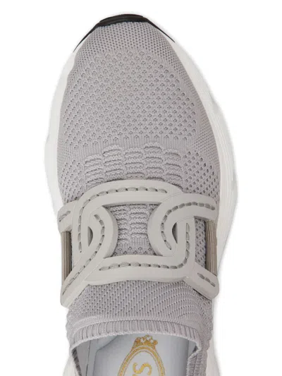 Tod's Breathable Grey Sneakers With Supportive Rubber Sole In Gray
