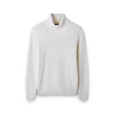 Paul & Shark Soft Cool Touch Wool Turtleneck In White