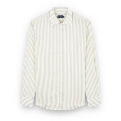 Paul & Shark X-soft Shirt With Striped Pattern In White