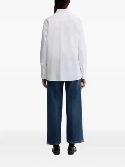 Aspesi Cotton Shirt With Ruches In White