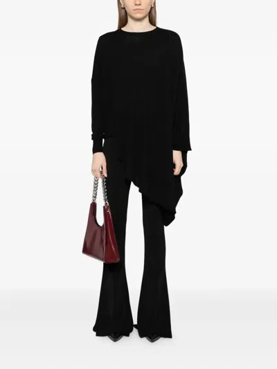 High On Set Knitted Top In Black