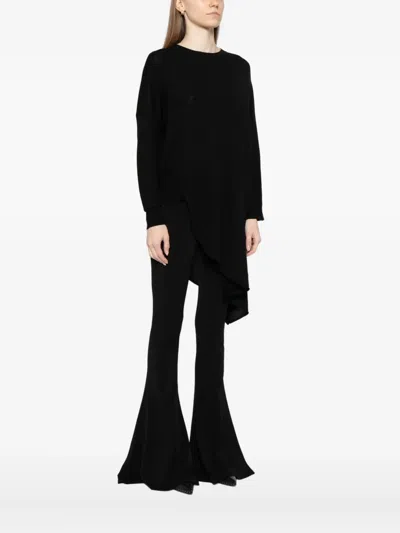 High On Set Knitted Top In Black