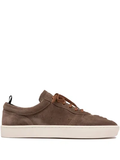 Officine Creative Krab 001 Suede Leather Sneakers In Brown