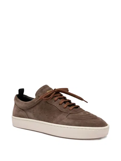 Officine Creative Krab 001 Suede Leather Sneakers In Brown
