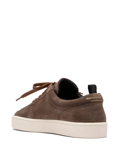 Officine Creative Krab 001 Suede Leather Sneakers In Brown