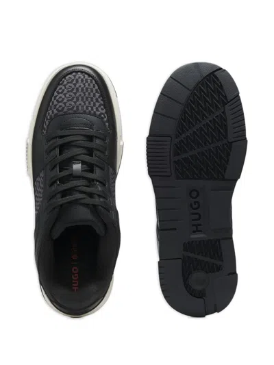 Hugo Boss Lace-up Low-top Casual Shoes In Black