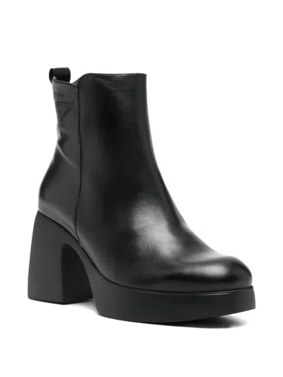 Wonders 80mm Block-heel Ankle Boots In Black
