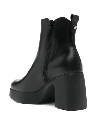 Wonders 80mm Block-heel Ankle Boots In Black