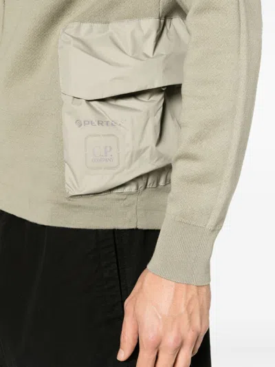 C.p. Company C.p.company Metropolis Series Double Mixed Zipped Hoodie In Green