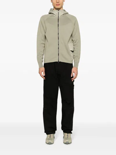 C.p. Company C.p.company Metropolis Series Double Mixed Zipped Hoodie In Green